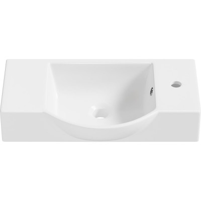 Маленькая раковина в ванную комнату или туалет Wellsee WC Area : подвесная или накладная, ширина умывальника 55 см, цвет глянцевый белый 151809000