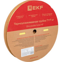 Термоусаживаемая трубка EKF ТУТ нг 20/10, желтая, рулон PROxima tut-20-y