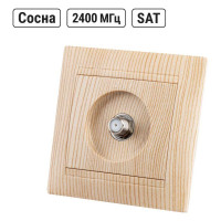 Розетка SAT TDM ELECTRIC F-разъем 0-2400МГц сосна Лама SQ1815-0321