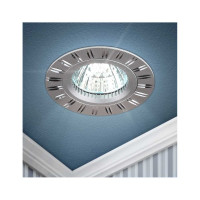 Светильник ЭРА KL33 AL/SL алюминиевый, MR16, 12V/220V, 50W, серебро/хром (50/2400) C0043819