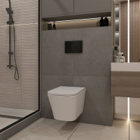 Клавиша смыва Teymi Ellie, двойной смыв, черный матовый T70023BM ЦБ-00268265