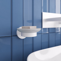 Стеклянная мыльница с латунным настенным держателем Wellsee Finishing Touch 182505000