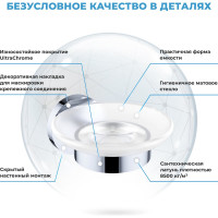 Стеклянная мыльница с латунным настенным держателем Wellsee Finishing Touch 182501000