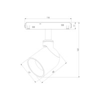 Трековый светильник Elektrostandard slim magnetic, 12w, 4000k, umi, черный 85109/01 a065258