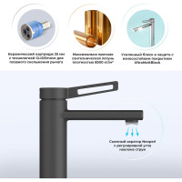 Смеситель для раковины в ванную комнату Wellsee ONCE! and forever в наборе 4 в 1 201000127