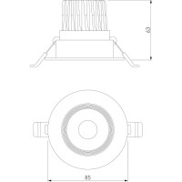 Встраиваемый светодиодный светильник Elektrostandard even черный 25094/led a065459