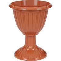 Вазон ЗПИ Альтернатива Жасмин 12л на высокой ножке коричневый М1556