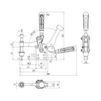 Вертикальный прижим KUKAMET до 600 кг 242-6
