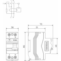 Устройство защитного отключения WERKEL 1p+n 40 а 100 ma ac 6 ka w812p404 a065610