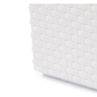 Напольное кашпо ЗПИ «Альтернатива» Ротанг 340x320x615 мм, со вставкой, белый М7128