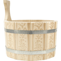 Ушат Банная линия 4,5 л, тиснение arto 12-704