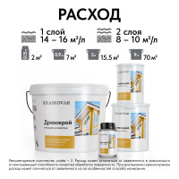 Кроющий антисептик Kraskovar «Древокрой», База А, 9 л 1084