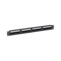 Патч-панель EKF teracom pro 19'' cat.6 1u неэкранированная utp 24 порта rj-45 dual idc TRP-PPNL-6UTP-1U24