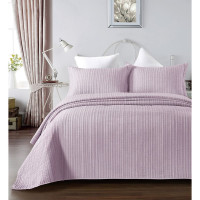 Покрывало Arya Home с сумкой 180x240 - 50x70+5 waves лиловый 8680943228666