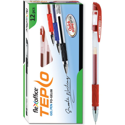 Гелевая ручка Flexoffice tepco FO-GEL08 RED