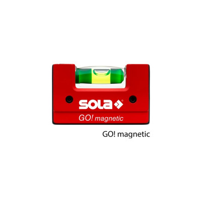 Компактный магнитный уровень SOLA GO Magnetic, 1 глазок, точн. 0,75 мм/м 01621101