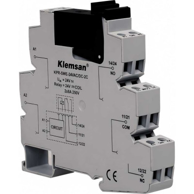 Klemsan KPR-SWF-230VAC/VDC-1C Интерфейсное реле 12A 0.0.0.2.72126