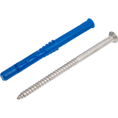 Рамный дюбель для вентилируемых фасадов с потайной головкой RAWLPLUG сталь А4, 10x120 мм R-FF1-N-10L120-A4