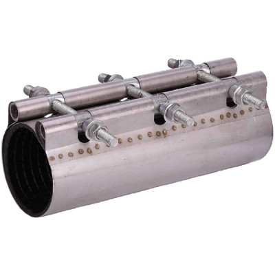 Ремонтный хомут АТКА свертная муфта нерж. L=300 мм, Ду65 (72-85), 3 шпильки 1001010211