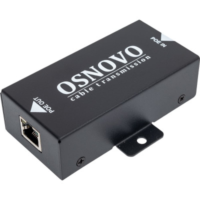 PoE удлинитель OSNOVO E-PoE/1 10M/100M Fast Ethernet до 500м (до 22W). Увеличение расстояния передачи данных + питание на 100м. sct0668