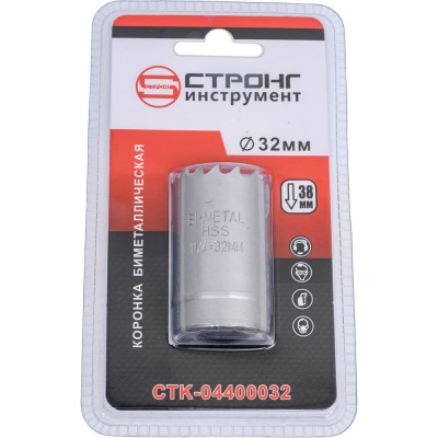 Коронка по металлу СТК-044 32 мм, Bimetal Strong стк-04400032