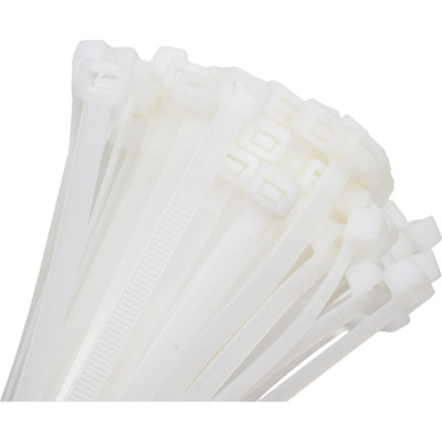 Нейлоновый хомут НЗЭТК 7.6х200 мм, белый 98009