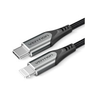 Кабель VENTION USB 2.0 CM/Lightning 8M для iPad/iPhone - 1м. Серебристый TACHF
