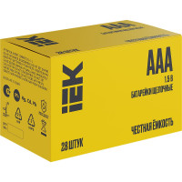 Щелочная батарейка IEK alkaline lr03/aaa (28шт/бокс) ABT-LR03-OP-B28