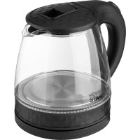 Чайник Homestar hs-1053 1.2 л, стекло, пластик, черный 106463