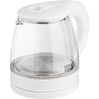 Чайник Homestar hs-1053 1.2 л, стекло, пластик, белый 106464