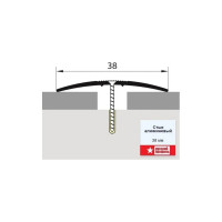 Стык РУССКИЙ ПРОФИЛЬ 38 мм, 0,9 м, старая медь, 10 штук 4680427132223