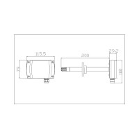 Датчик температуры и влажности для монтажа в воздуховоде 0-10VDC RH/temp. output 0-100C Teren H2N211200