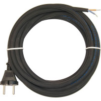 Кабель электрический морозостойкий с вилкой / шнур для электроинструмента (10 м, кгтп-хл 2x0,75 мм2, черный) DORI 49166