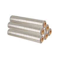 Стрейч-пленка для ручной упаковки ООО Комус вторичное сырье, 23 мкм, 50 см, 190 м, 2 кг нетто, в упаковке 6 шт. 957388