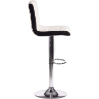 Барный стул Tetchair Barber (mod. ky711d), 1 шт. в упаковке, металл/экокожа, 43x50x92-103 см, белый/черный/хром 19765