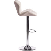 Барный стул Tetchair Biaggio (mod. ky717), 1 шт. в упаковке, металл/экокожа, 44x50x83-103 см, белый/хром 19767