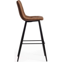 Барный стул Tetchair Chilly (mod.7095б), 1 шт. в упаковке, ткань/металл, 50x44x104 см, высота до сиденья 76 см, коричневый barkhat 12/черный 19639
