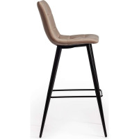 Барный стул Tetchair Chilly (mod.7095б), 1 шт. в упаковке, ткань/металл, 50x44x104 см, высота до сиденья 76 см, бежевый barkhat 5/черный 19637