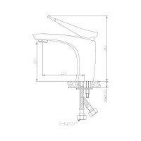 Смеситель для умывальника AV Engineering латунь, D35 AVZAN1-A264-250