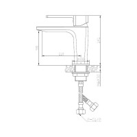 Смеситель для умывальника AV Engineering латунь, D35 AVWAW1-A274-244