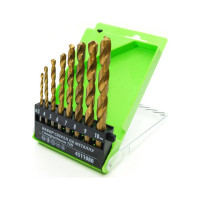 Набор сверл по металлу 8 шт с нитрид-титановым покрытием (3, 4, 5, 6, 7, 8, 9, 10 мм) Pobedit 4511080