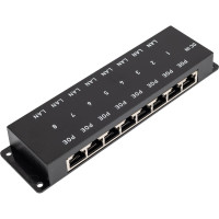 Пассивный PoE-инжектор OSNOVO Midspan-8/P Fast Ethernet на 8 портов. sct0947