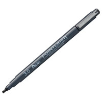 Линер Pentel Pointliner Calligraphy S20P-C30A 3 мм, 12 шт, черные чернила 708865