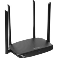 Беспроводной роутер DIGMA DWR-AC1201 AC1200 10/100BASE-TX черный (упак.:1шт) 1870497