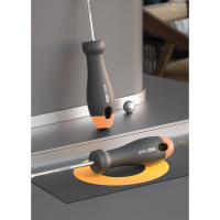 Шлицевая отвёртка DELI HOME SERIES GRAY HT1105C 5x100мм эксклюзивный дизайн, софттач пластик 130297