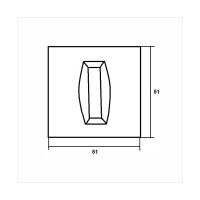 Поворотная ручка Trodos ade11, квадрат 03, белый матовый 204904