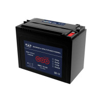Тяговый аккумулятор для лодочного электромотора карбоновый (Carbon) WBR MBC12-50 12В, 50 Ач УТ-00000442