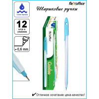 Шариковая ручка Flexoffice candee синяя, 12 шт. FO-027LBB BLUE