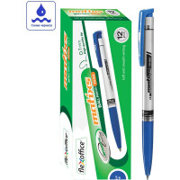 Автоматическая шариковая ручка Flexoffice matixs синяя, 12 шт. FO-024 BLUE