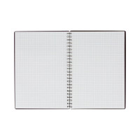 Бизнестетрадь Комус classic а5, 60 л, клетка, пластик, спираль, фиолетовая 1561953